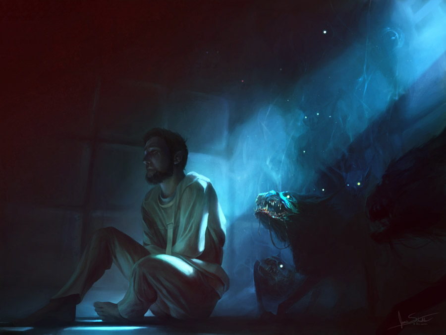 They are lean and athirst!" he shrieked... "All the evil in the universe was concentrated in their lean, hungry bodies. Or had they bodies? I saw them only for a moment, I cannot be certain.